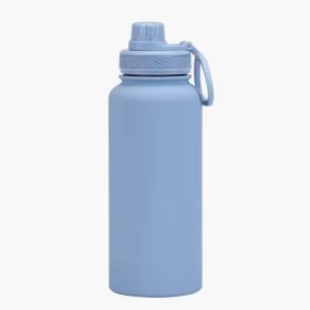 1L Large Capacity Sports Thermos Cup With Handle,Stainless Steel Vacuum Flasks,Gym Drinkware,Wide Mouth Camping Water Bottle