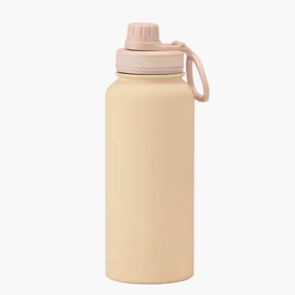 1L Large Capacity Sports Thermos Cup With Handle,Stainless Steel Vacuum Flasks,Gym Drinkware,Wide Mouth Camping Water Bottle - Image 5