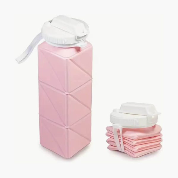 1PC Square Silicone Folding Mug Portable Food Grade Sports Water Bottle Retractable Travel Fitness Outdoor Mugs Waterbottle - Image 2