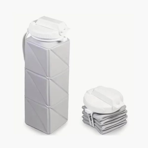 1PC Square Silicone Folding Mug Portable Food Grade Sports Water Bottle Retractable Travel Fitness Outdoor Mugs Waterbottle - Image 3