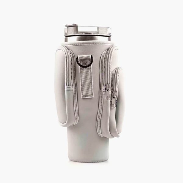 30oz 40oz Neoprene Water Bottle Cover for Stanley Quencher Cup Insulated No-slip Anti-fall Protective Sleeve with Strap Pocket - Image 5