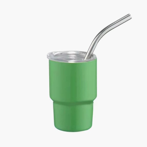 367A 2oz Drinking Cups Stainless Steel Tumbler Car Cup with Straw & Lid Portable Coffee Cup Double Wall Insulated Travel Mug - Image 3