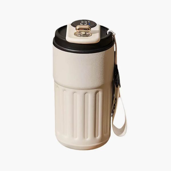 450ml Double Wall Thermos Cup Portable Temperature Display Travel Insulated Coffee Mug Stainless Steel HotCold Drink Flask - Image 2