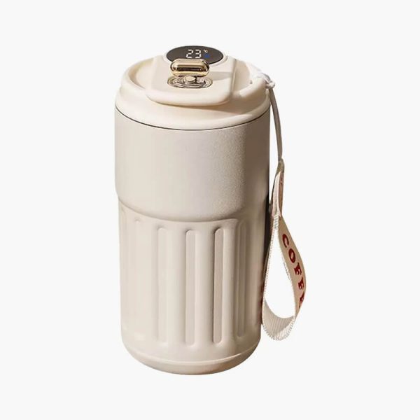 450ml Double Wall Thermos Cup Portable Temperature Display Travel Insulated Coffee Mug Stainless Steel HotCold Drink Flask - Image 3