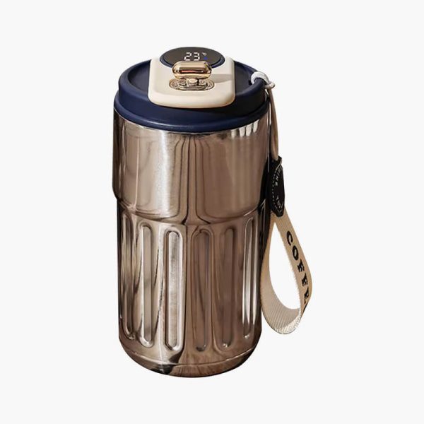 450ml Double Wall Thermos Cup Portable Temperature Display Travel Insulated Coffee Mug Stainless Steel HotCold Drink Flask - Image 4