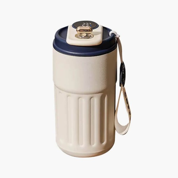 450ml Double Wall Thermos Cup Portable Temperature Display Travel Insulated Coffee Mug Stainless Steel HotCold Drink Flask - Image 5