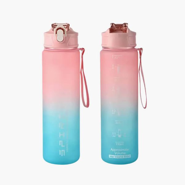 800ml28oz Large Capacity Sports Water Bottle Leak Proof Colorful Plastic Cup Drinking Outdoor Travel Portable Gym Fitness Jugs - Image 2