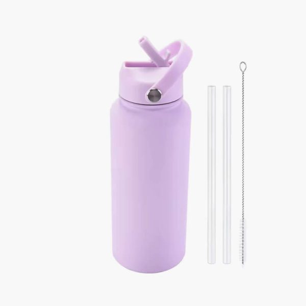 PuraCool Personalised Water Bottle 1000ml1L32oz Tumbler Flask with Straw Customised Gift - Image 5