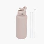 PuraCool Personalised Water Bottle 1000ml1L32oz Tumbler Flask with Straw Customised Gift