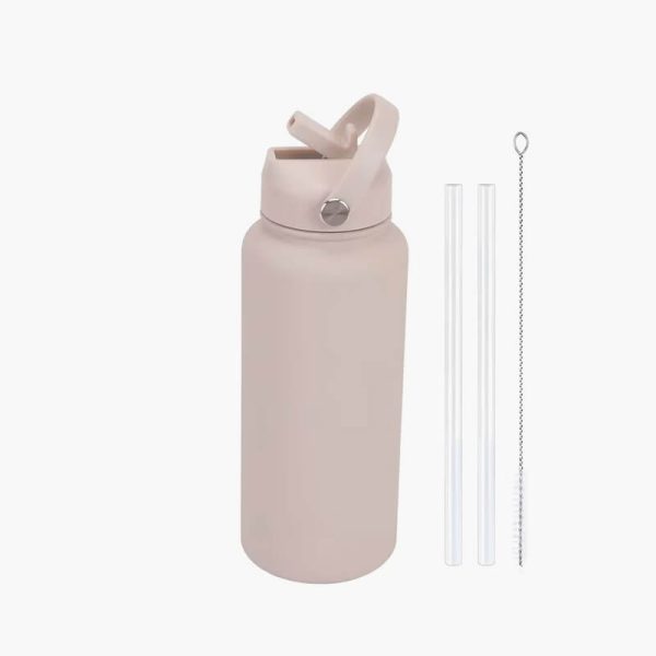 PuraCool Personalised Water Bottle 1000ml1L32oz Tumbler Flask with Straw Customised Gift